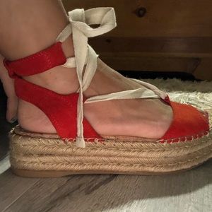 Sam Edelman lace up platform sandal